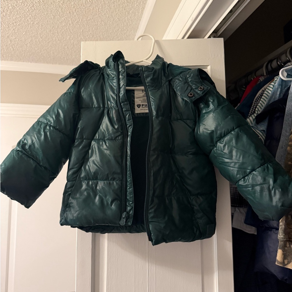 GAP Dark Green Kids Puffer Jacket